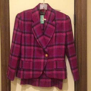 2 piece Plaid suit size 10 NWT